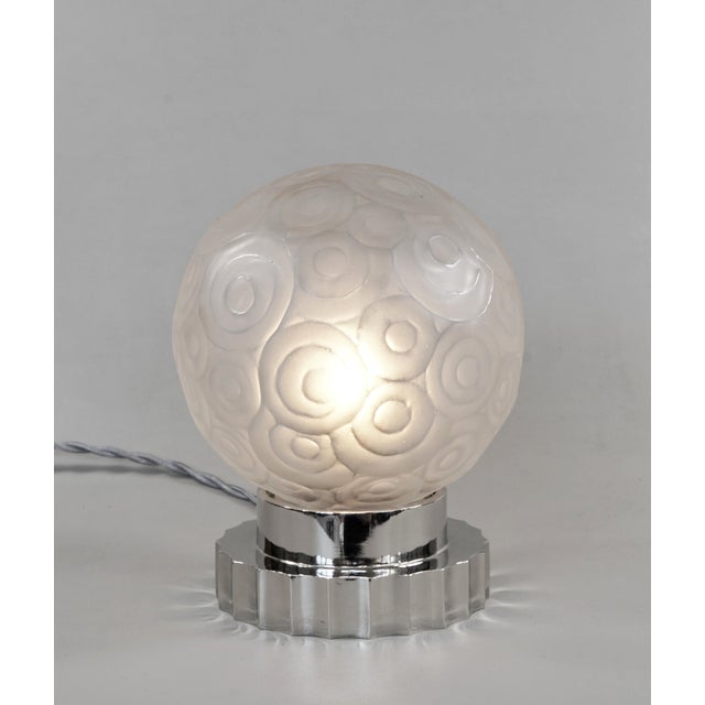 Marius-Ernest Sabino French Art Deco Table Lamp by Marius Sabino 1930 France For Sale - Image 4 of 13