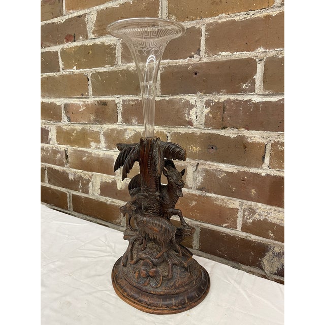 Figurative Late 19th Century Black Forest Insert Vase For Sale - Image 3 of 11