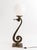 Early 20th Century Art Deco Bronze Scroll Form Lamp For Sale In New York - Image 6 of 7