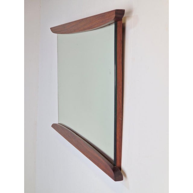 Vintage Rectangular Mirror with Teak Frame, 1960s For Sale - Image 3 of 6
