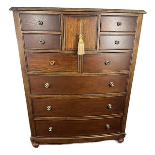 1960s Universal Furniture Tallboy Dresser With Lock For Sale