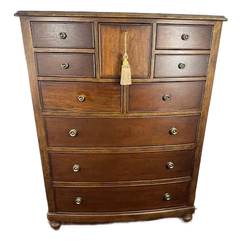 1960s Universal Furniture Tallboy Dresser With Lock For Sale