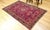 Persian Antique Persian Sarouk Area Rug, Hand-Knotted Wool, Allover Floral Pattern, 4x6, Red & Navy For Sale - Image 3 of 17