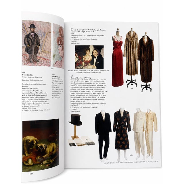 2010s El Morocco John Perona Collection Doyle Auction Catalog Booklet Nyc For Sale - Image 5 of 11