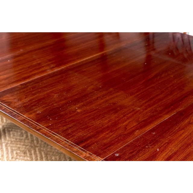 19th Century Antique Mahogany Extension Twin Oval Pedestal Dining Table For Sale - Image 5 of 13