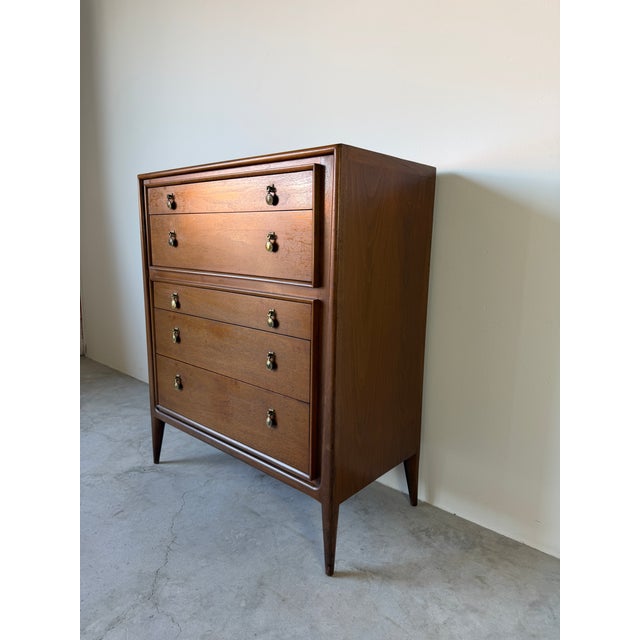 Mid-Century Modern John Stuart “Facade” Highboy Commode For Sale - Image 4 of 18
