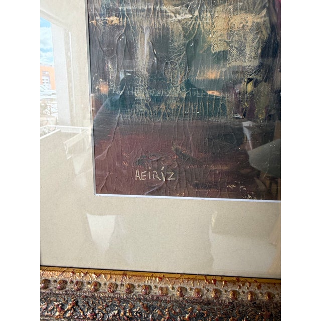 1970’s Antonia Eiriz Impressionist Abstract Woman Oil on Board Painting – Framed Under Glass For Sale - Image 10 of 12