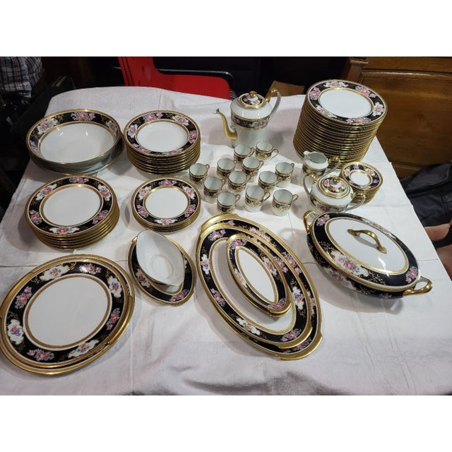 Gold-Plated Service from L' Ancienne Manufacture Royale de Limoges, France, 1980s, Set of 75 For Sale - Image 4 of 18
