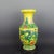 Early 20th Century Chinese Vintage Ceramic Vase,Ming Dynasty Yongle Marked Yellow Ground Famille Verte Porcelain Guanyin Vase With Dragon Phoenix Relief For Sale - Image 5 of 6