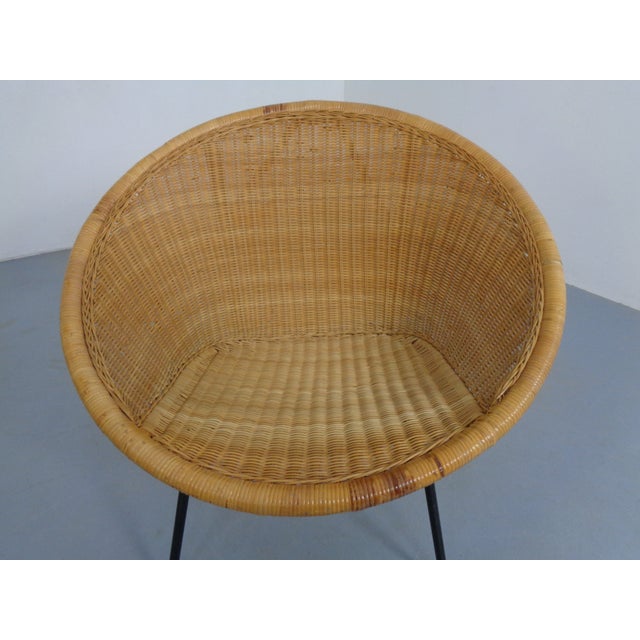 Mid-Century Modern Wicker Chair by Paul McCobb, USA, 1950s For Sale - Image 12 of 17