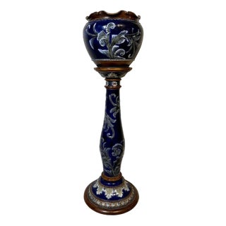 Antique Jardiniere on Stand from Royal Doulton, 1900 For Sale