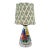 Mid Century Italian Majolica Floral Table Lamp For Sale