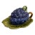 1930s French Sarreguemines Pottery Small Majolica Grapes Tureen For Sale