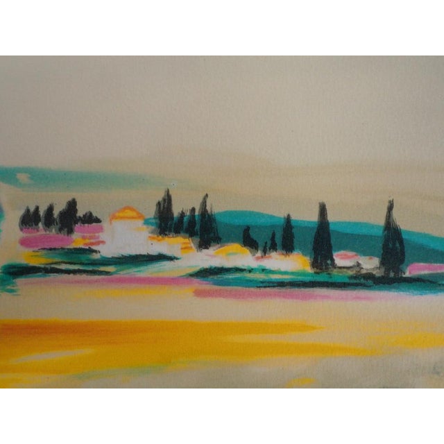 Claude Hemeret, Provence, Fenêtre sur l'arrière pays, Lithograph For Sale - Image 7 of 8