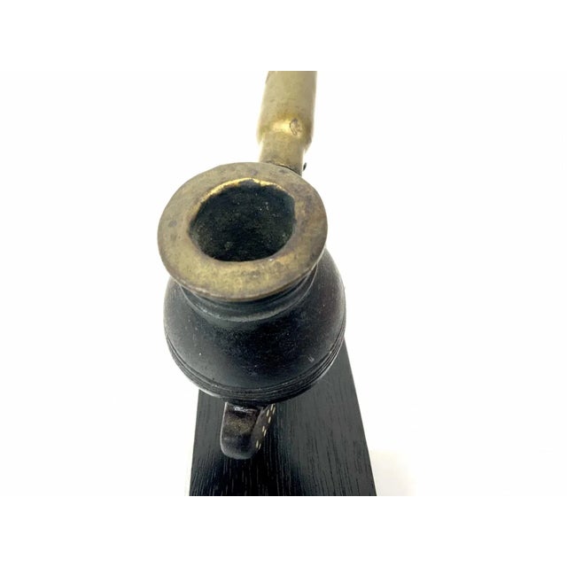 African Early 20th Century Ceremonial Smoking Pipe of the Dinka Tribe Professionally Mounted For Sale - Image 3 of 8