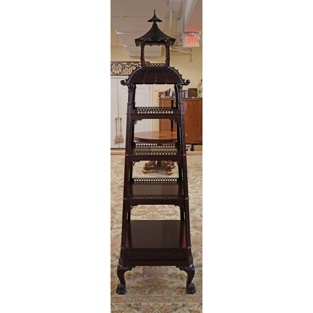 2000 - 2009 Kindel Varney & Sons Chinese Chippendale Etagere Pagoda Vitrine For Sale - Image 5 of 18