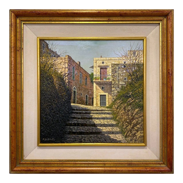 Paolo De Robertis, Caserta Vecchia, Oil on Canvas, Italy For Sale