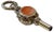 19th Century Brass and Gold Watch-Key with Agate and Heliotrope Stones For Sale