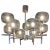 Antique Chandelier in Chrome and Glass by Holger Johansson, 1950s For Sale - Image 14 of 14