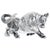 Carved rock crystal bull: Measures: 7.5" x 3" x 4".