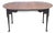 Late 20th Century Tiger Maple Dining Table Black Painted Base 2 Leaves Benchmade For Sale