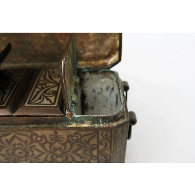 Metal 18th/19th Century Silver Inlaid Box For Sale - Image 7 of 10