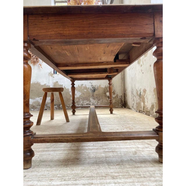 Drapery Farmhouse Table in Walnut For Sale - Image 18 of 18