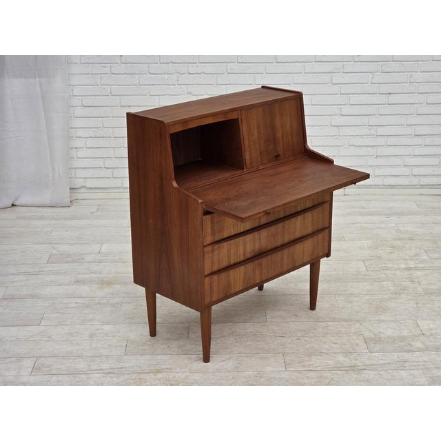 Danish Teak Chest of Drawers with Folding Mirror, 1970s For Sale - Image 10 of 16