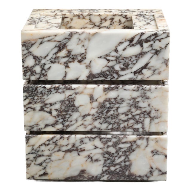 Calacatta Viola Marble Vanity With Drawers & Integrated Sink For Sale