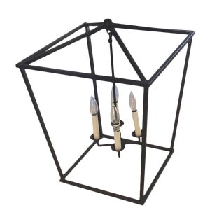 Visual Comfort Aged Iron Darlana Lantern For Sale