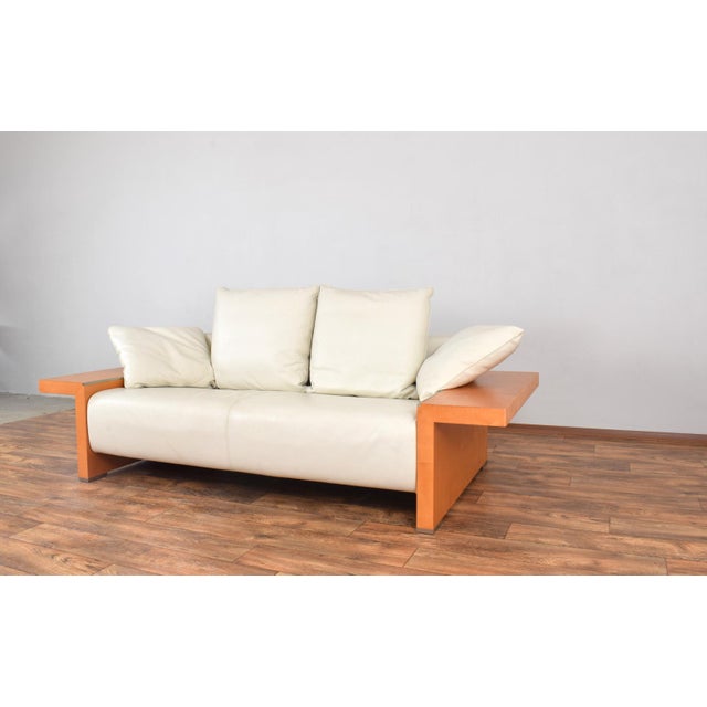 Italian Leather Sofa from Giorgetti, 1980s For Sale - Image 3 of 16