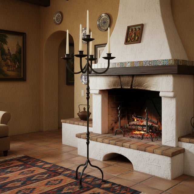 Regal Charm for Every Home: The Custom Finish Candelabra ️ Elevate your interior lighting with this exquisite Hand-Forged...