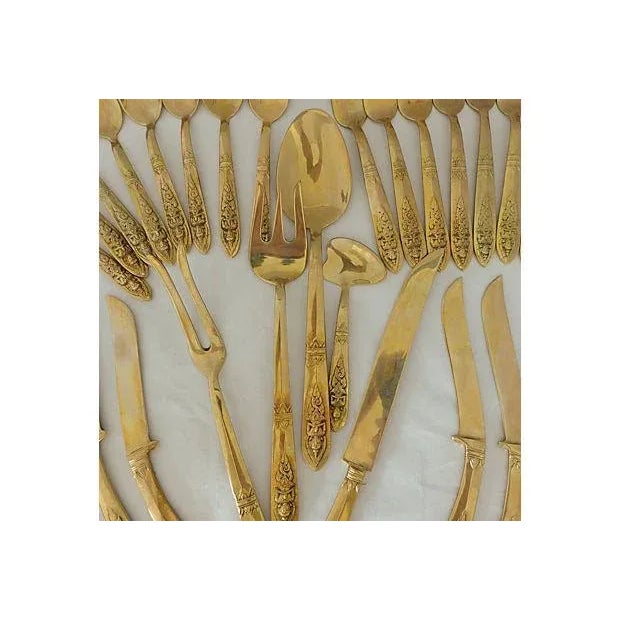 1960s Midcentury Asian Flatware Set with Box For Sale - Image 5 of 6