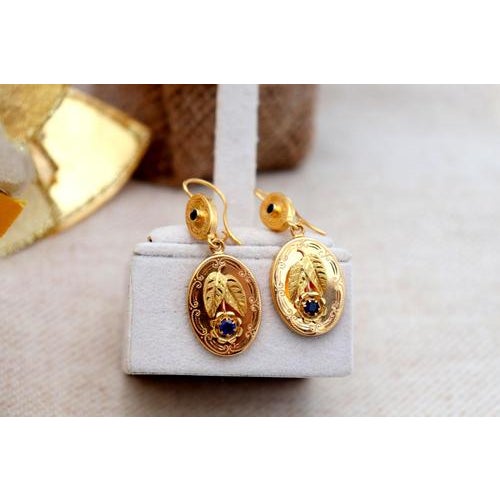 Hinged Gold Earrings, Set of 2 For Sale - Image 5 of 6