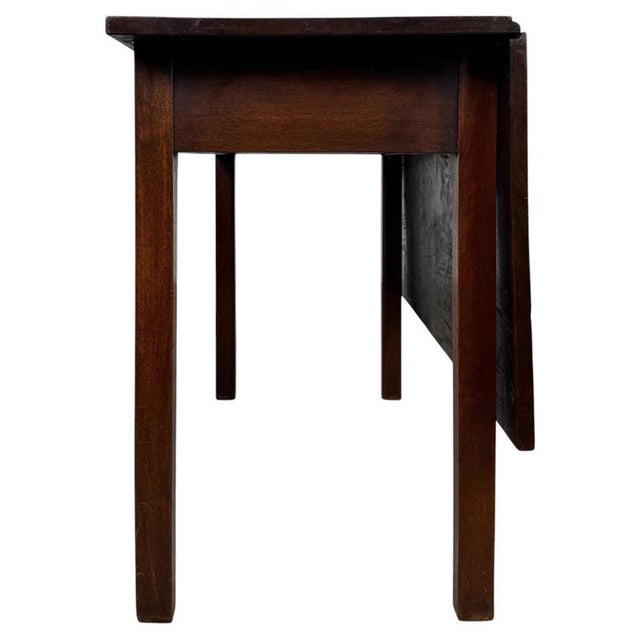 Antique English Georgian Mahogany Drop-Leaf Writing Table, 1700s For Sale - Image 11 of 14