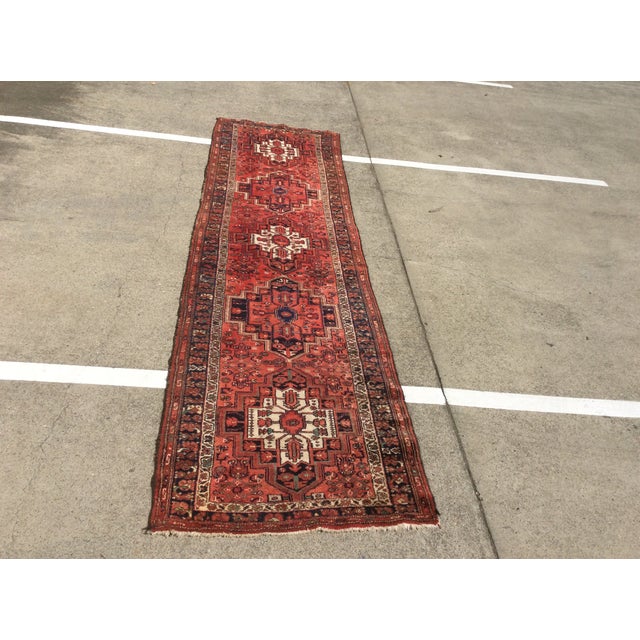 Antique Red & Blue Persian Rug 3′6″ × 13′3″ Chairish