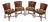 Ficks Reed Set of Four Woven Rattan Dining Chairs For Sale