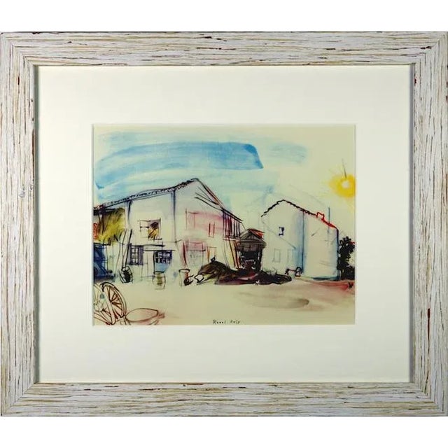 1960s Framed 'Normandy Farm' Lithograph For Sale