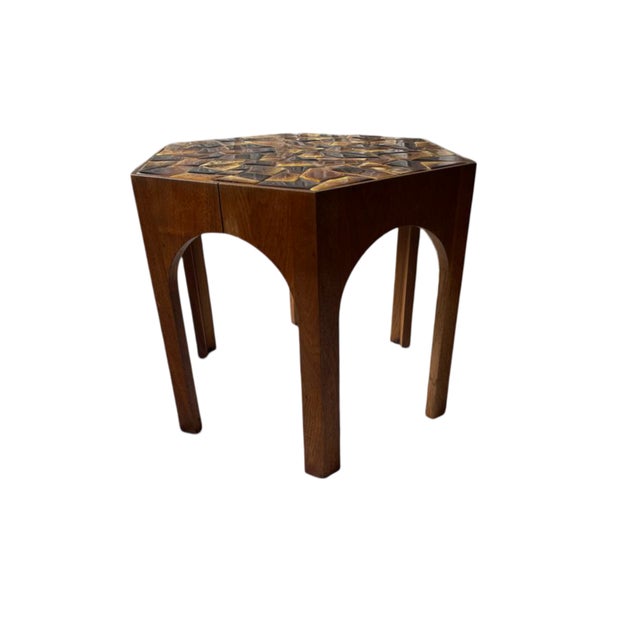 Mid-Century Modern Mid-Century Hexagon Side Table - Pair For Sale - Image 3 of 8