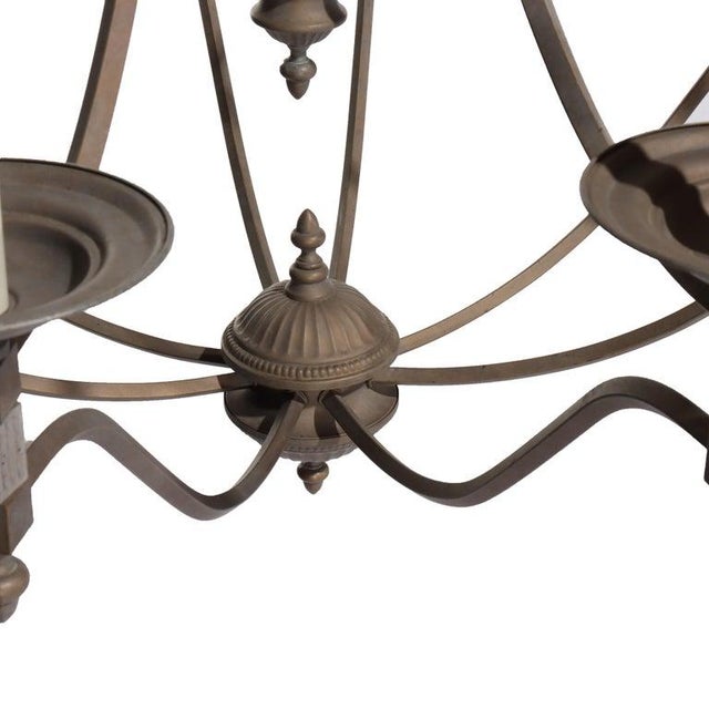 Mid-Century Modern Oversized 12-Arm Iron Chandelier, 20th C For Sale - Image 3 of 7