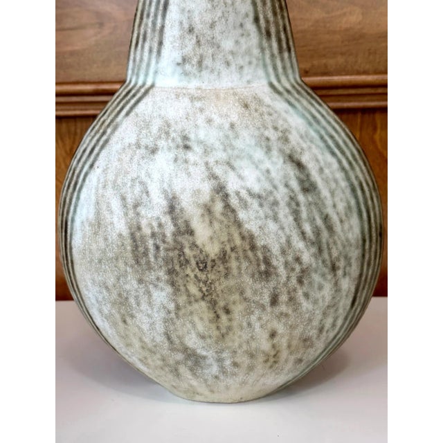 Large Ceramic Vase with Banded Glaze by John Ward For Sale - Image 4 of 12