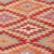 Tribal 1950s Vintage Tribal Kilim Rug in Red, Orange and Blue Geometric Patterns-5'3''x5'2'' For Sale - Image 3 of 5
