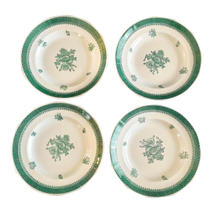 Wedgwood Mount Vernon Green Dinner Plates - Set of 4
