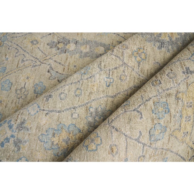 Exquisite Rugs Exquisite Rugs Harper Hand-Knotted New Zealand Wool Beige/Light Blue Rug-9'X12' For Sale - Image 4 of 7
