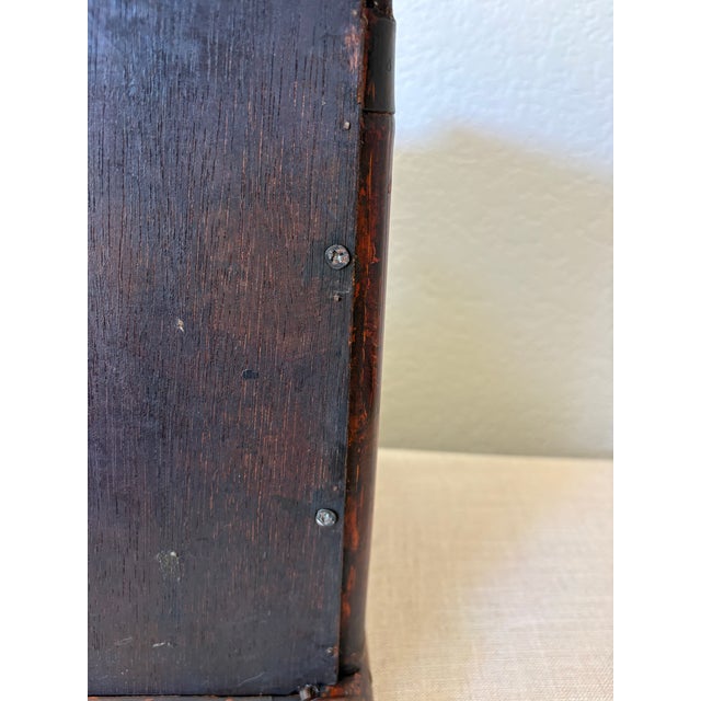 Vintage Tortoiseshell Bamboo Rectangular Planter Box For Sale - Image 9 of 12