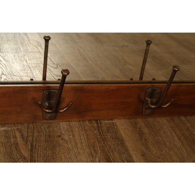 Gustav Stickley Antique Mission Oak Wall Mirror With Coat Hooks #66 For Sale - Image 13 of 18