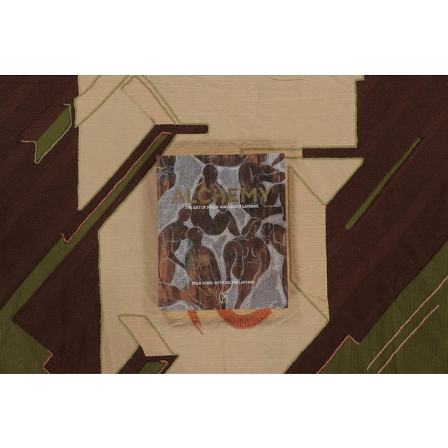 Rug & Kilim’s Contemporary Tapestry With Geometric Patchwork in Black & Beige For Sale - Image 9 of 10