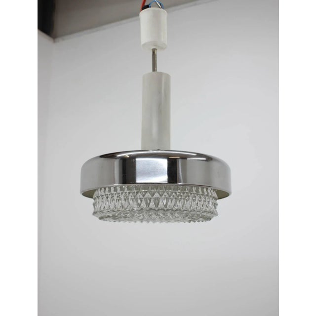 Black Mid-Century Pendant Lamp from Kamenicky Senov, 1970s For Sale - Image 8 of 9