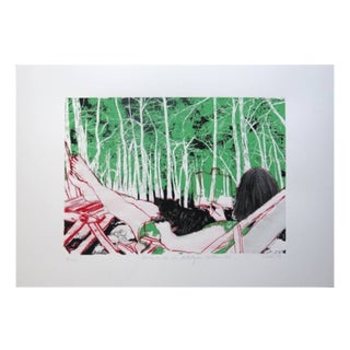 Skadi Engeln, Reading Travellers in Antalyas Forests, Screenprint For Sale