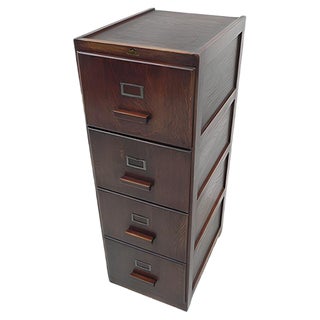 Oak Union Office Chest of Drawers with 4 Drawers For Sale